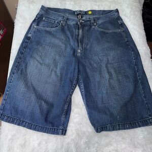Enyce Denim Shorts‎ Men's Size 38 Blue Relaxed Fit 90s Hip Hop Skate y2k jorts